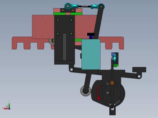 凸轮搬运吹气除尘机Solidworks设计后视缩略图