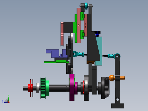 凸轮搬运吹气除尘机Solidworks设计右视缩略图