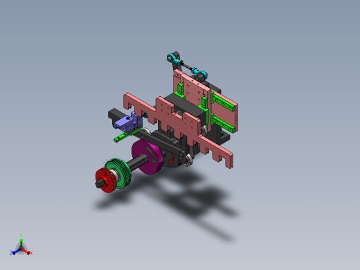 凸轮搬运吹气除尘机Solidworks设计正等轴测缩略图