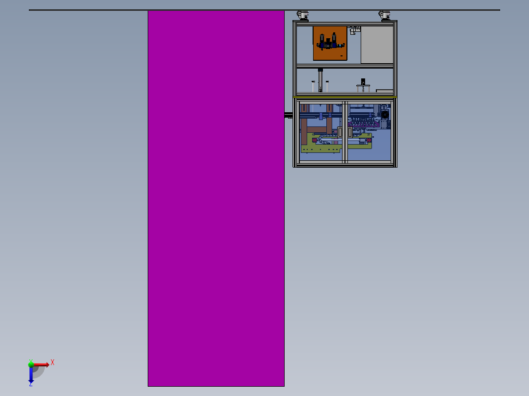圆薄片自动装配设备sw20可编辑俯视图