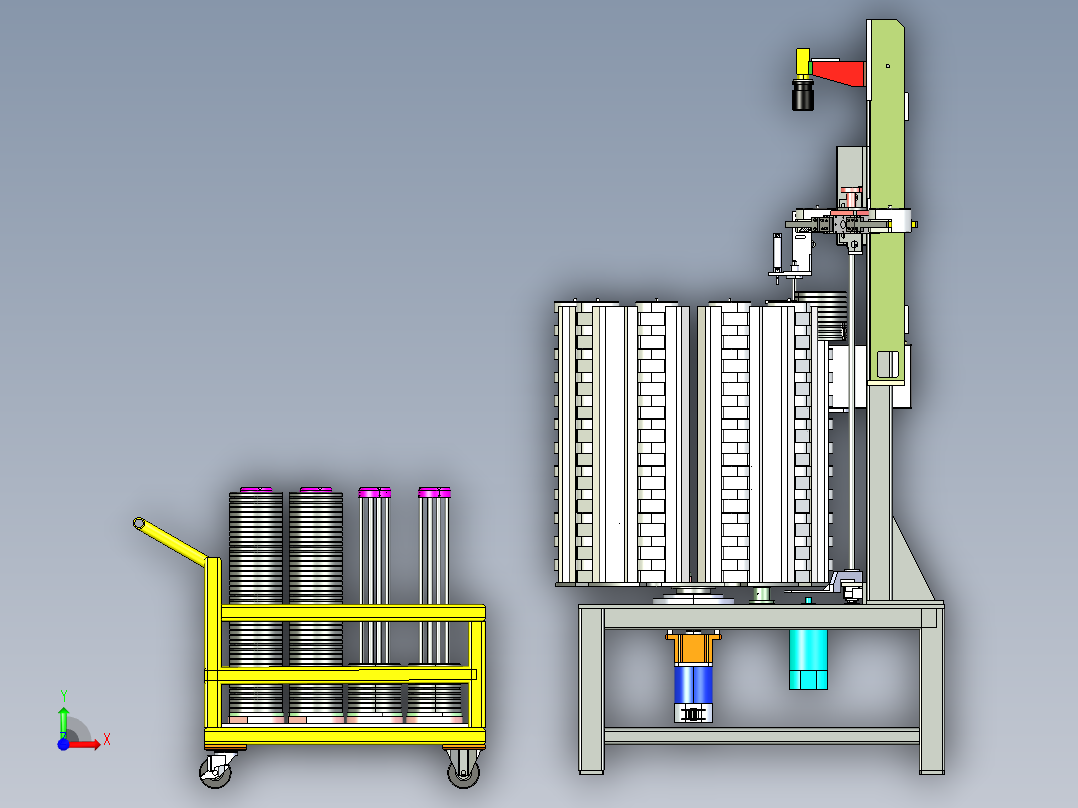 转盘上料机前视图