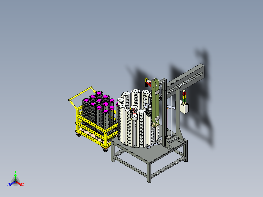 转盘上料机正等轴测图