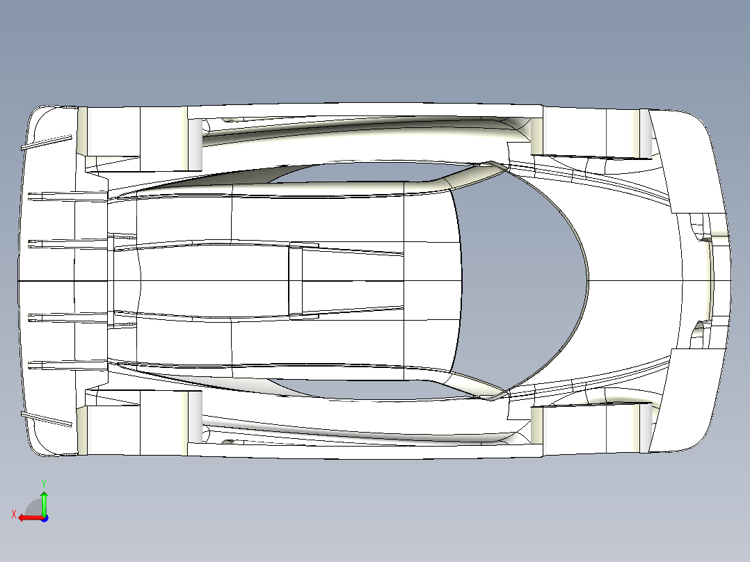超级跑车后视图