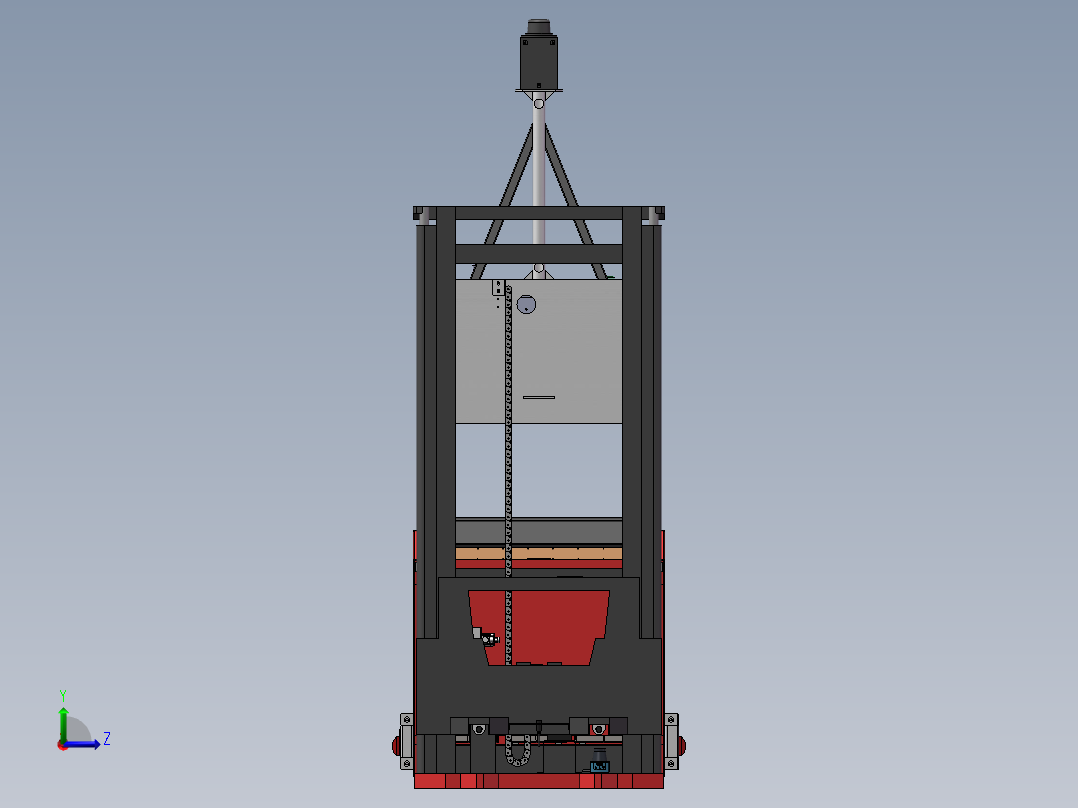 激光无人叉车3D左视图