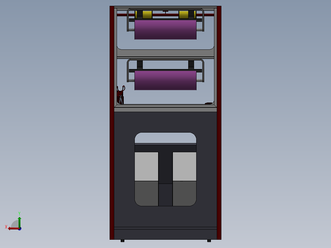 机柜饮料后视图