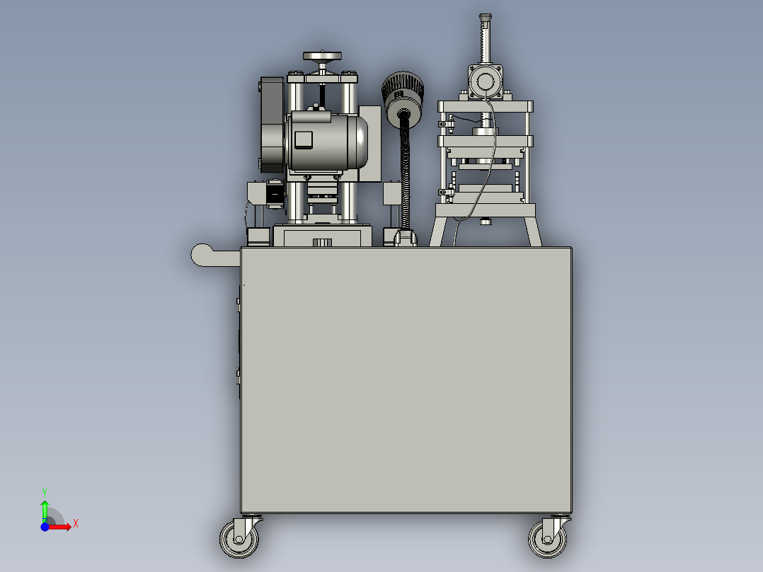 冲床带工作台前视图