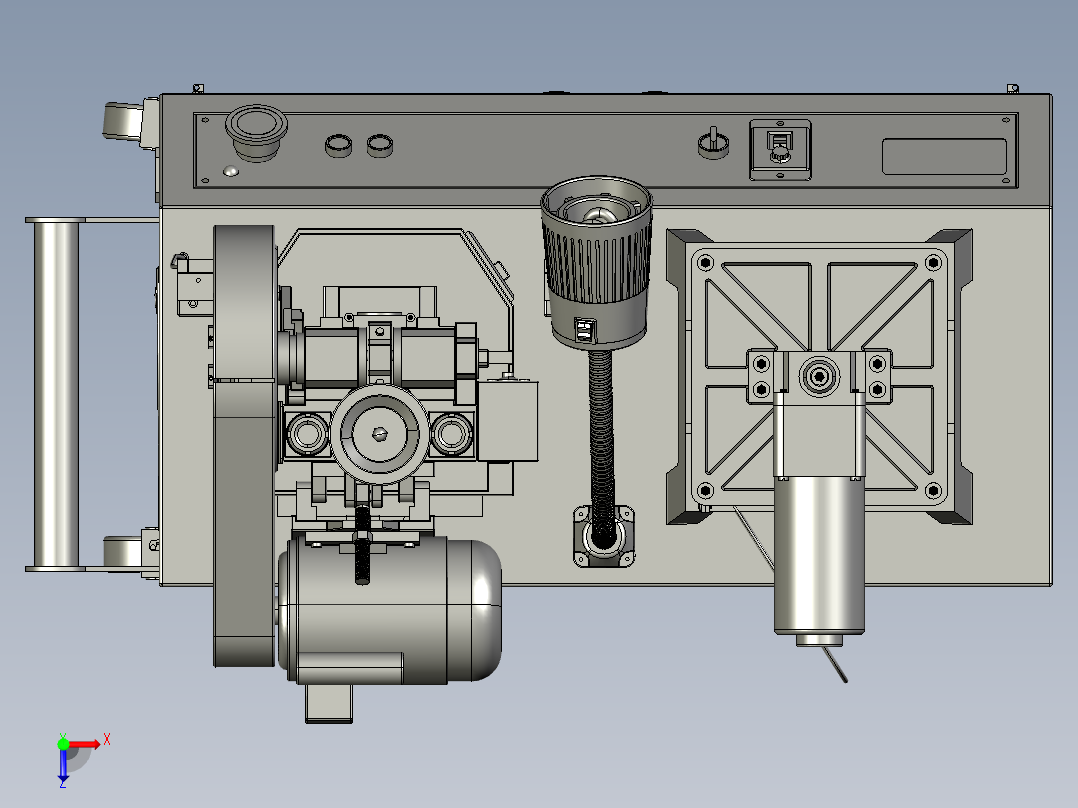 冲床带工作台俯视图