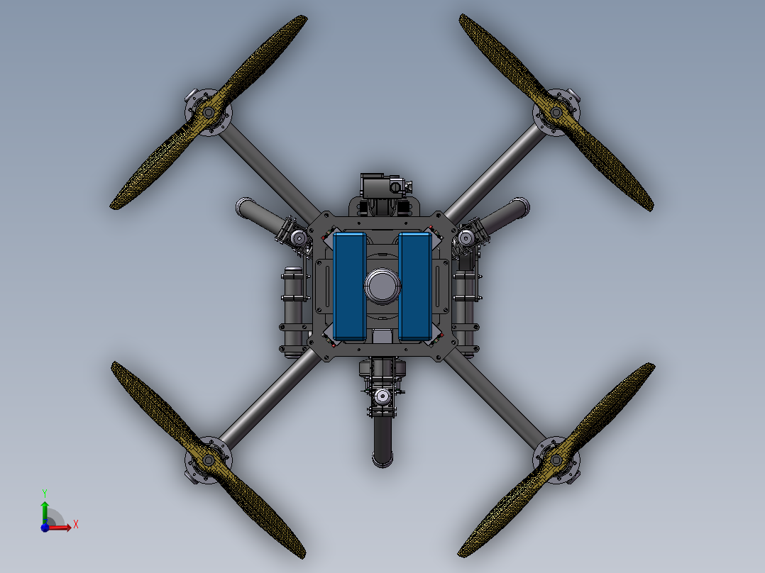 B09-X4航拍四轴无人机模型前视图
