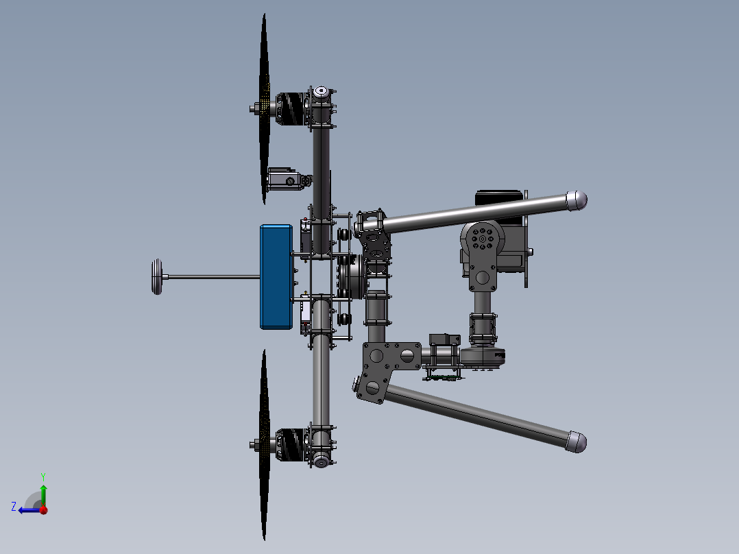 B09-X4航拍四轴无人机模型右视图