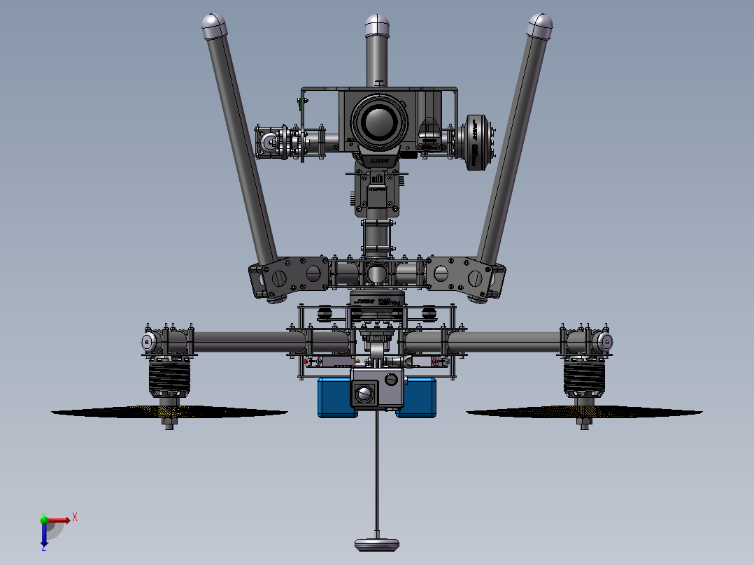 B09-X4航拍四轴无人机模型俯视图