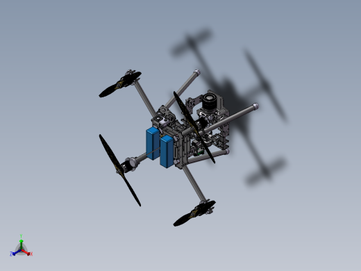 B09-X4航拍四轴无人机模型正等轴测缩略图