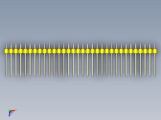 彩色公头100mil（2.54mm）系列-DS1021_yellow_3x32p_100mil_Type5_rev1.0俯视缩略图