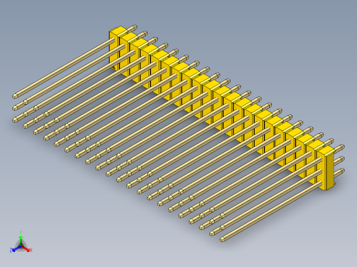 彩色公头100mil（2.54mm）系列-DS1021_yellow_3x21p_100mil_Type43_rev1.0