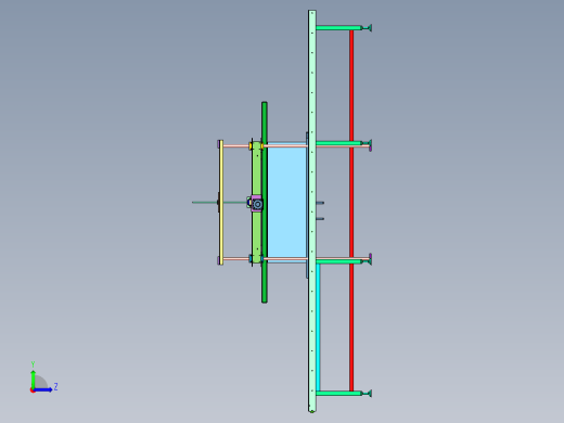 纸箱上盖的自动化关箱压合装置左视缩略图