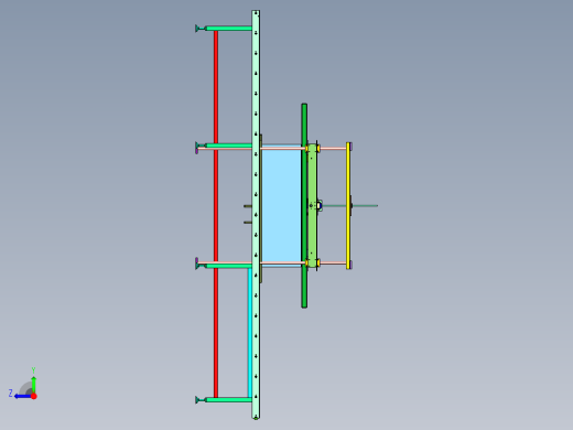 纸箱上盖的自动化关箱压合装置右视缩略图