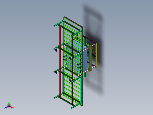 纸箱上盖的自动化关箱压合装置正等轴测缩略图
