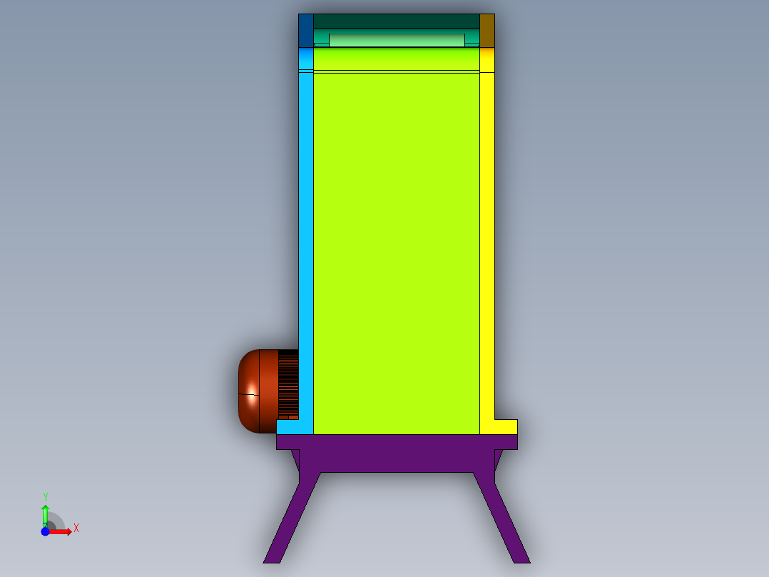连杆传动水口料塑料破碎机前视图