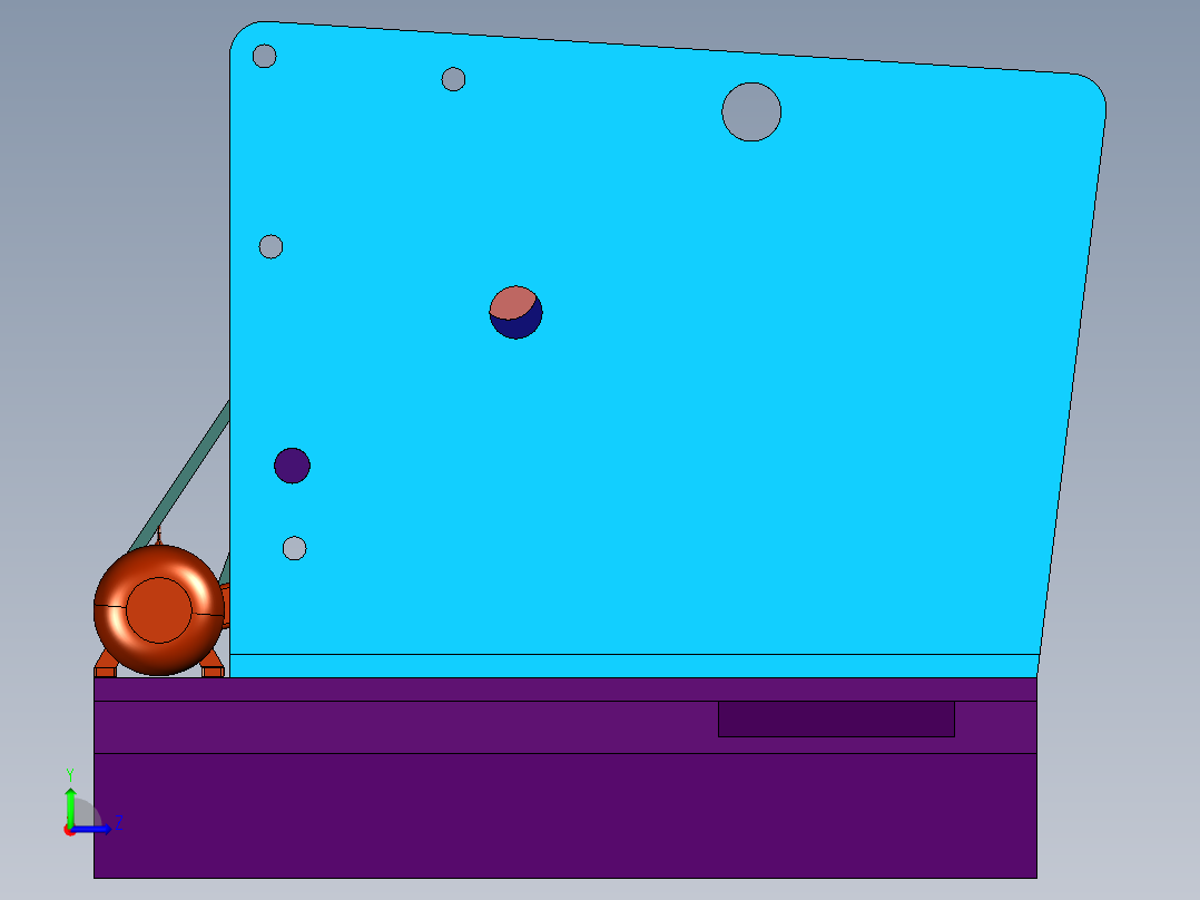 连杆传动水口料塑料破碎机左视图