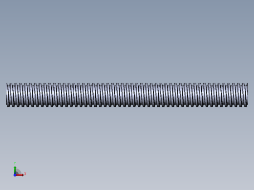 公制 （ISO） 梯形螺钉-TR20x4x200.SLDPRT前视缩略图
