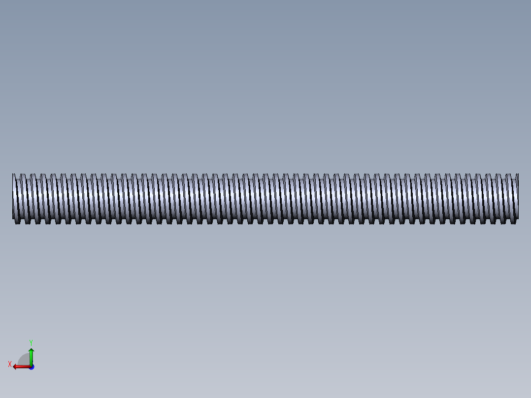 公制 （ISO） 梯形螺钉-TR20x4x200.SLDPRT后视图