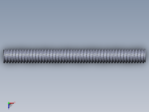 公制 （ISO） 梯形螺钉-TR20x4x200.SLDPRT俯视缩略图