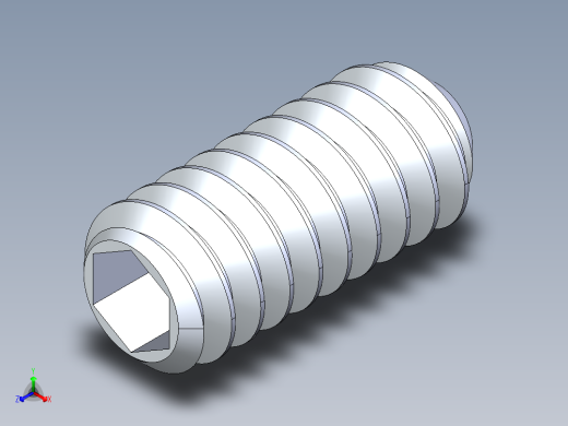 UNC 平头紧定螺钉-UNC SET SCREW 10-24 x0.4375.STEP