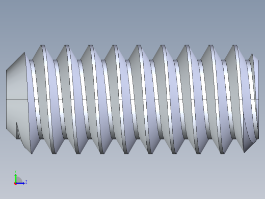UNC 平头紧定螺钉-UNC SET SCREW 10-24 x0.4375.STEP左视缩略图
