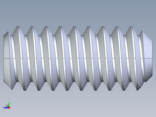 UNC 平头紧定螺钉-UNC SET SCREW 10-24 x0.4375.STEP右视缩略图