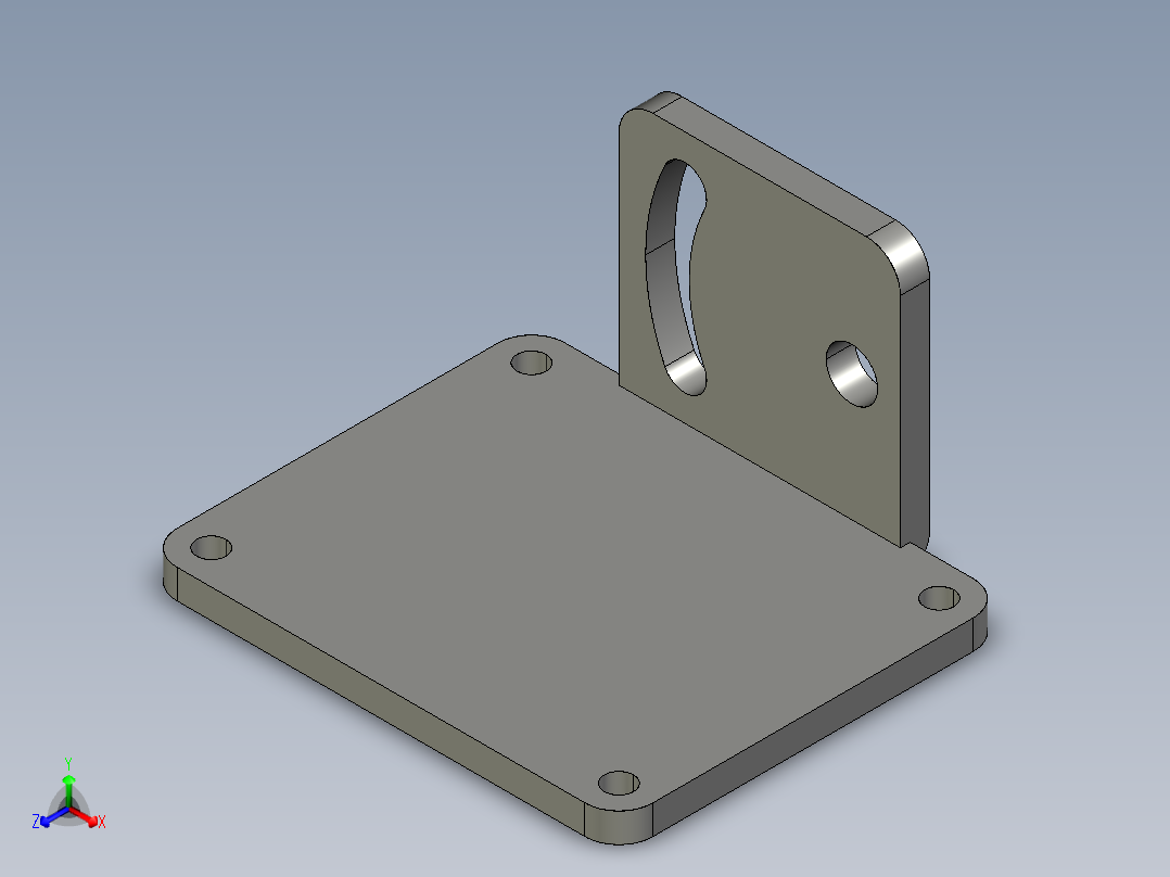 基恩士BL-500bracket_kc图纸模型正等轴测图