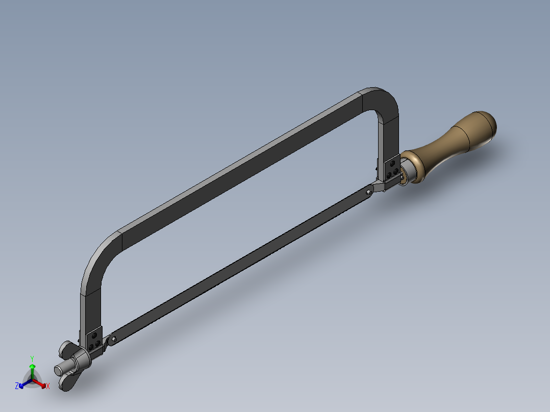 金属锯1正等轴测图