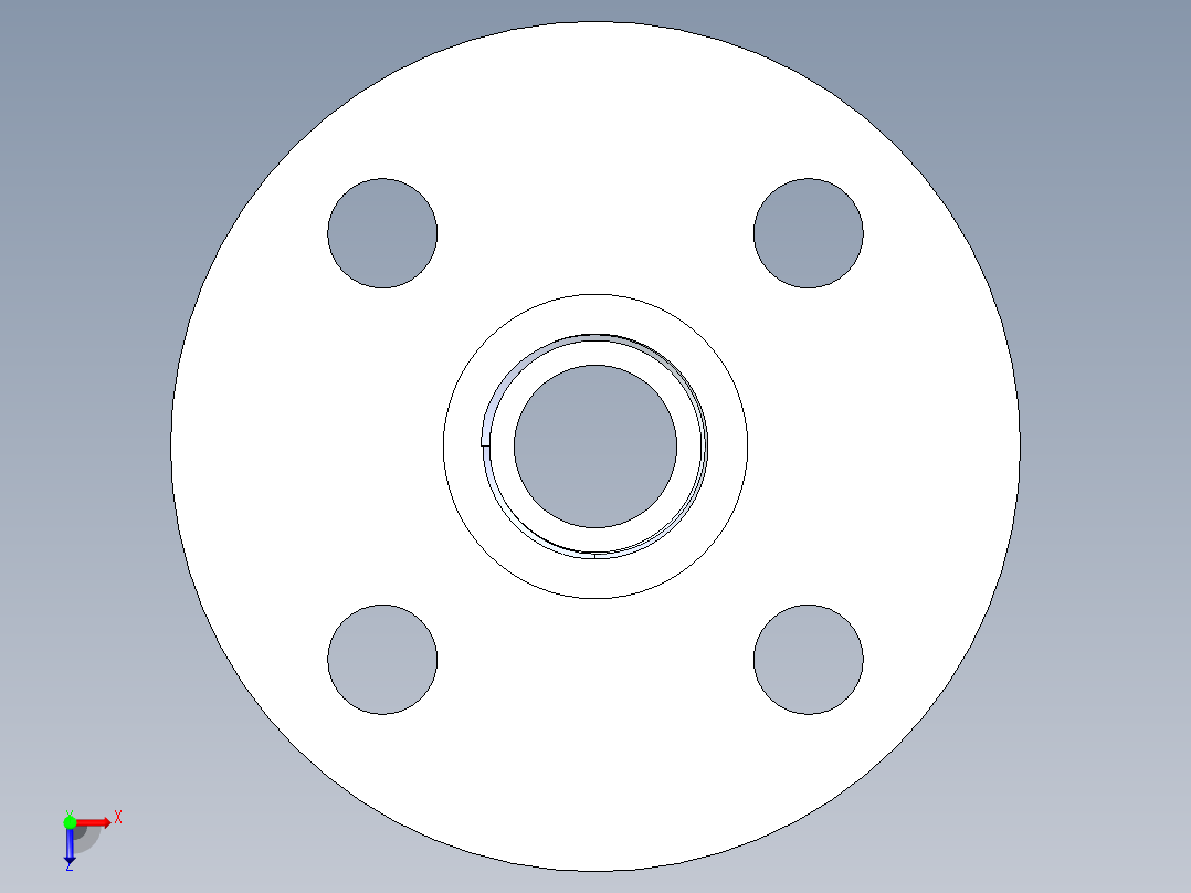 聚氯乙烯配件27-Sch80_Flange Vanstone_FPT_855-007_0.75in俯视图