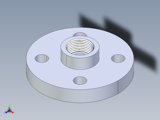 聚氯乙烯配件27-Sch80_Flange Vanstone_FPT_855-007_0.75in正等轴测缩略图