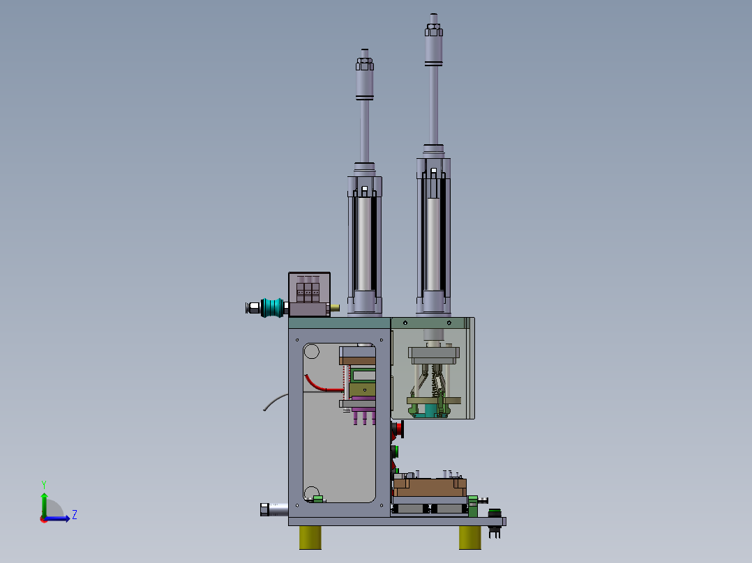 铆压热熔机左视图