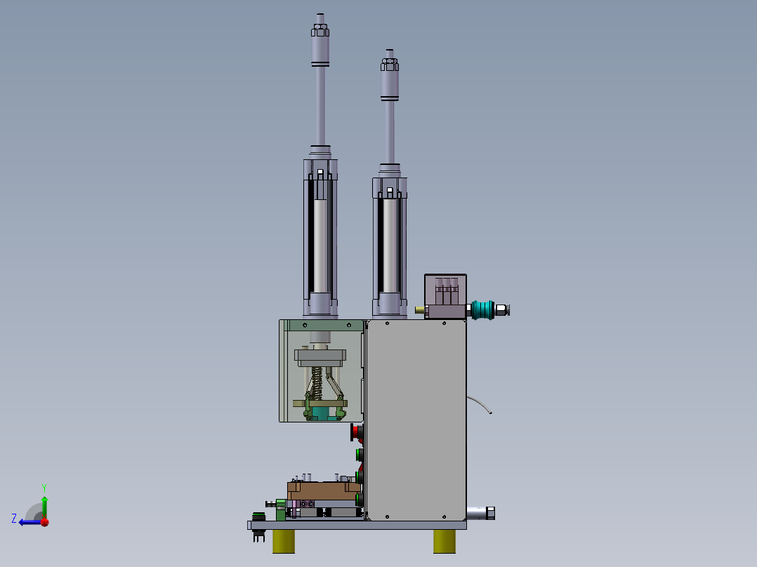 铆压热熔机右视图