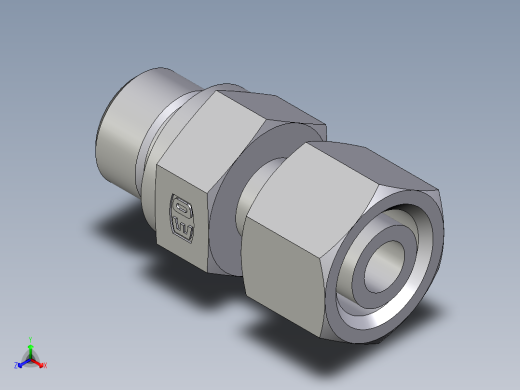 卡套式工业通用硬管接头EO_Standpipe_connector_EVGE12LREDCF正等轴测缩略图