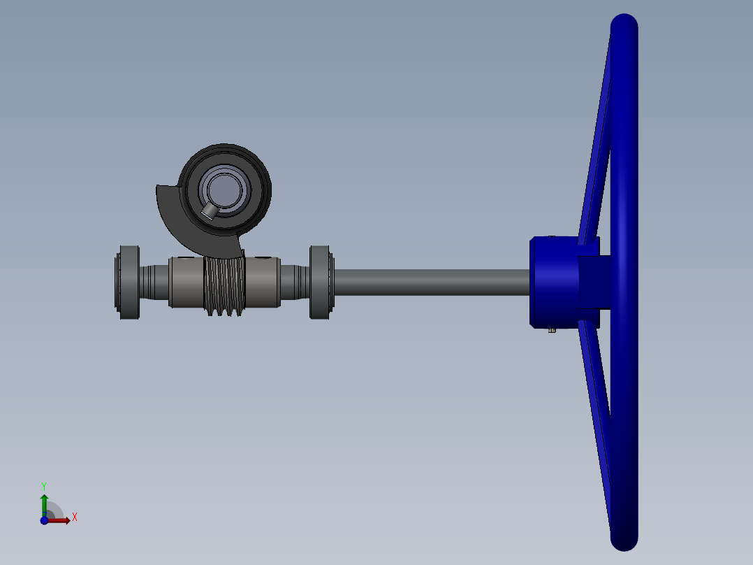 直角转弯齿轮箱适用于球阀、旋塞阀和蝶阀的操作前视图