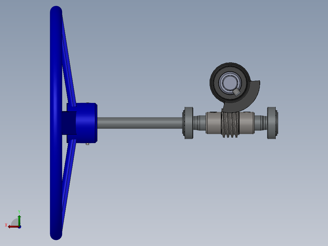 直角转弯齿轮箱适用于球阀、旋塞阀和蝶阀的操作后视图
