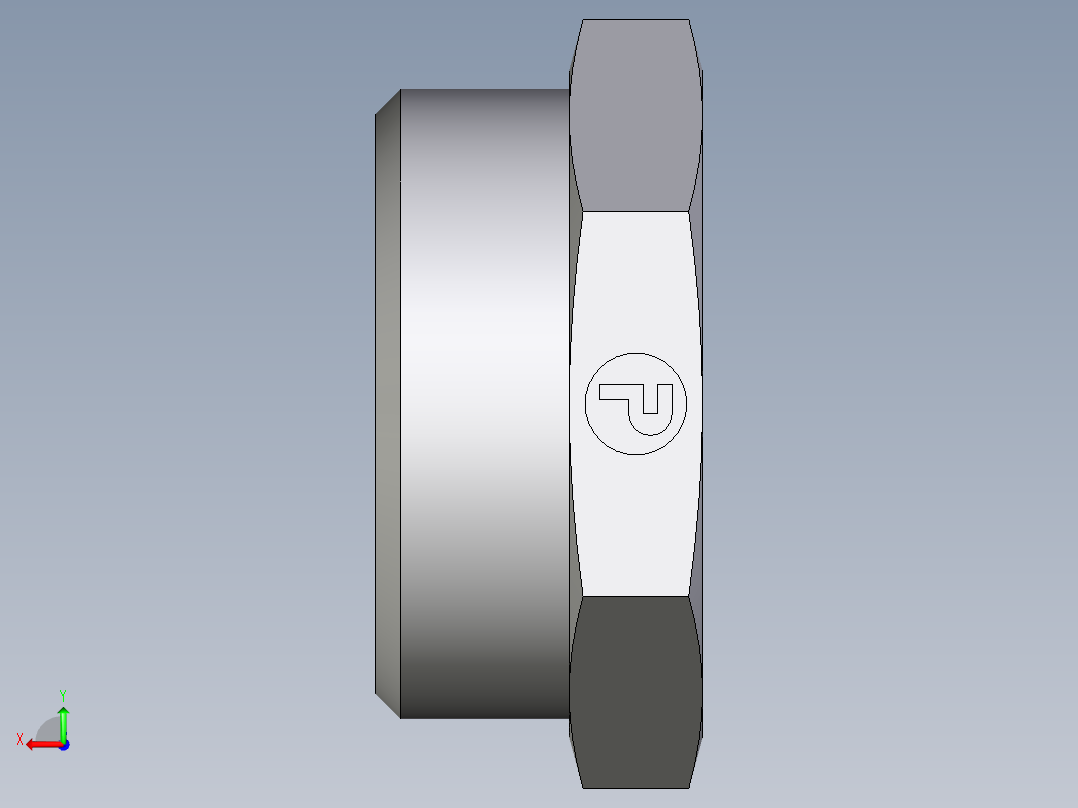 卡套式工业通用硬管接头EO_Blanking_plug_for_tube_ends_ROV42L71X后视图