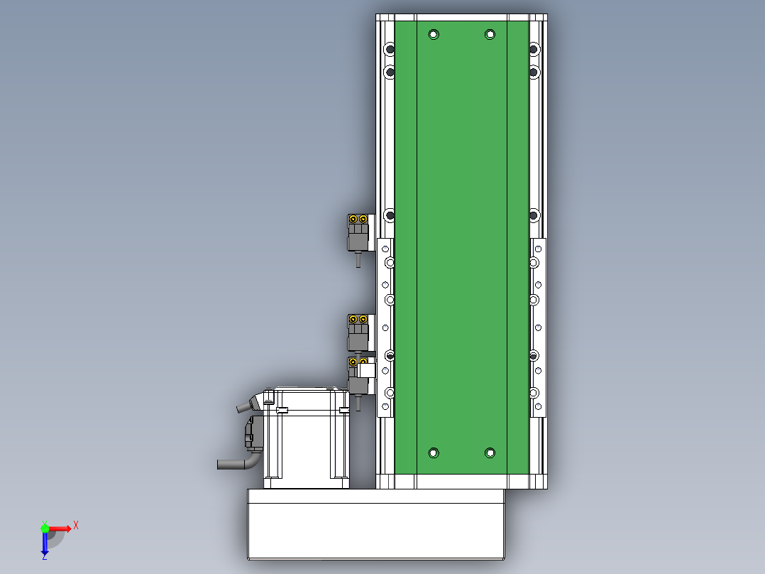 MTH丝杆半封闭模组MT120BS-BR-200W俯视图