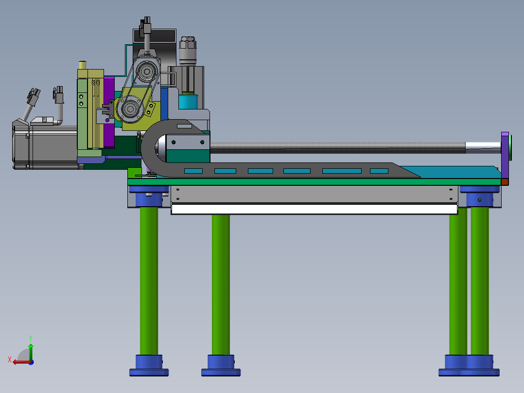 路由器驱动电路功能测试设备生产线后视图