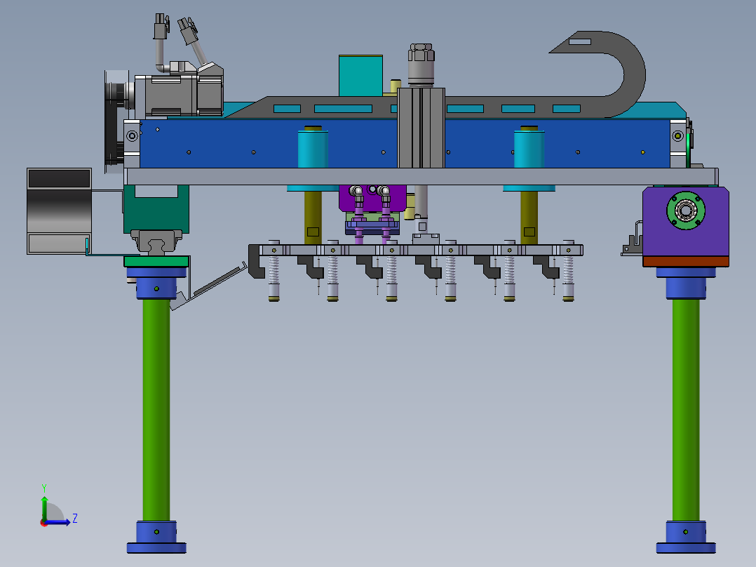 路由器驱动电路功能测试设备生产线左视图