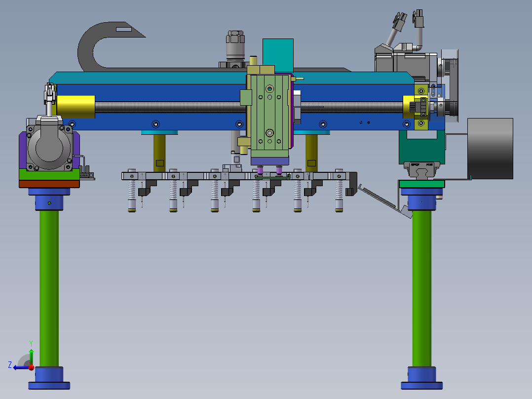 路由器驱动电路功能测试设备生产线右视图