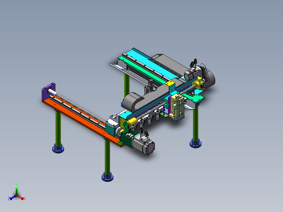 路由器驱动电路功能测试设备生产线正等轴测图