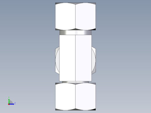 卡套式工业通用硬管接头EO_Swivel_nut_run_tee_EL16ZS71左视缩略图