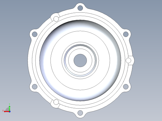 离心泵连接座三维后视缩略图