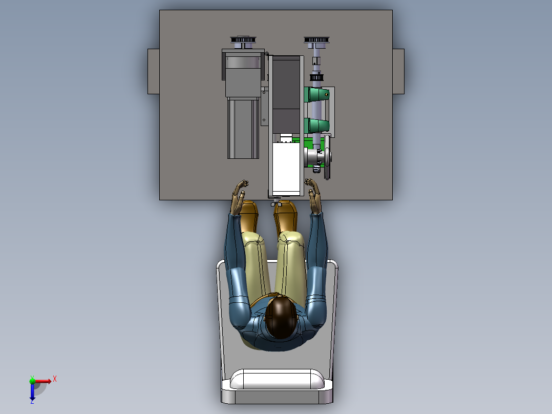 针管分拣包装机sw18可编辑俯视图