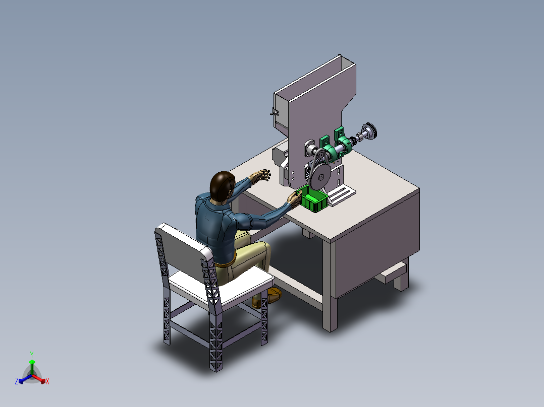 针管分拣包装机sw18可编辑正等轴测图