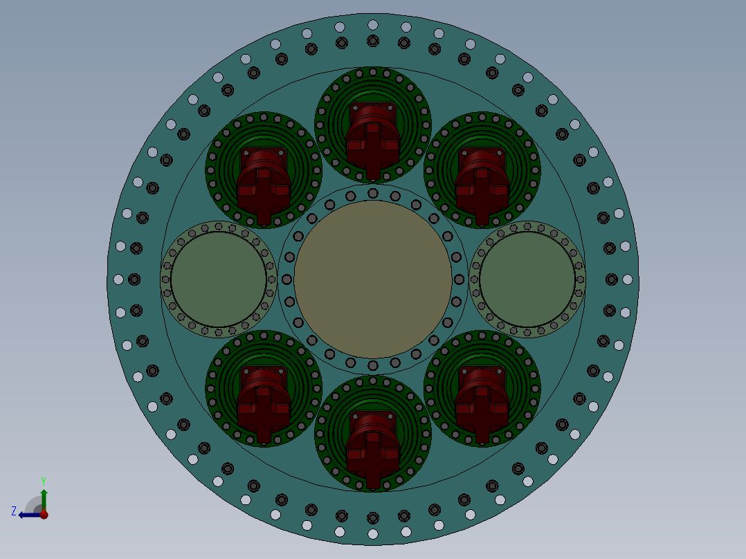 顶管机的总体方案与顶推装置sw14右视图