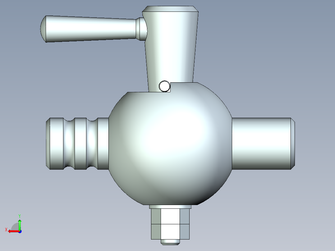 煤气表球阀开关后视图