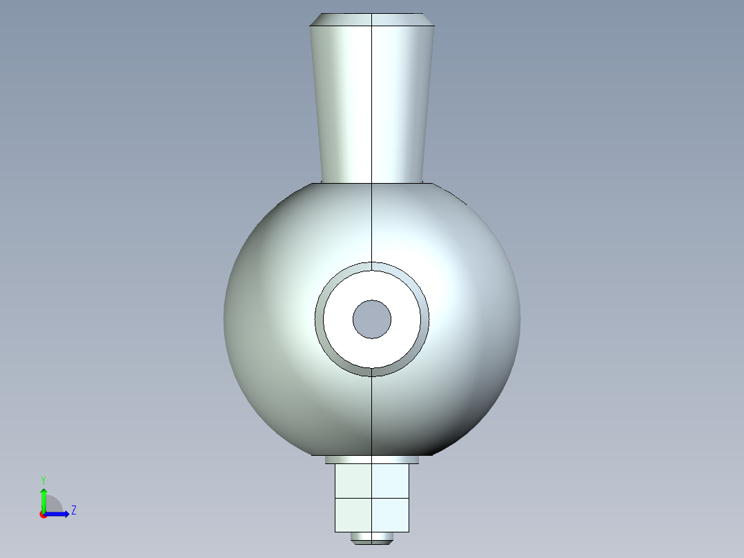 煤气表球阀开关左视图